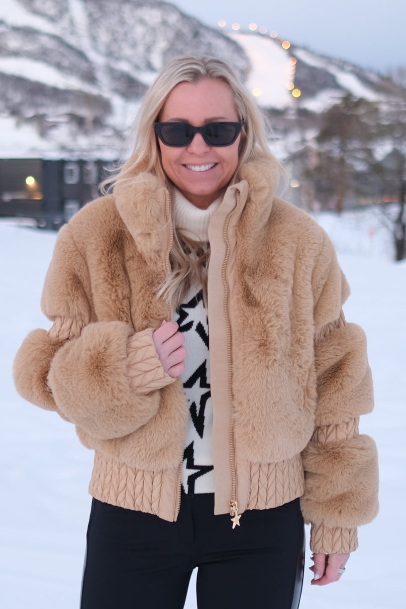 Furry Ski Jacket Caramello