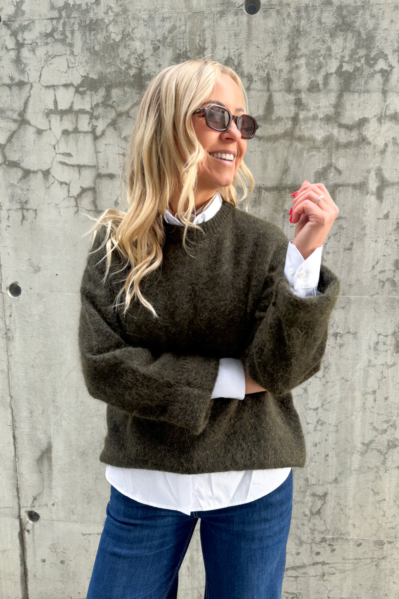Mireya Knitted Sweater Dark Olive