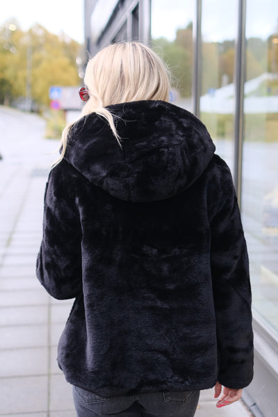 Charlie Fake Fur Jacket Black