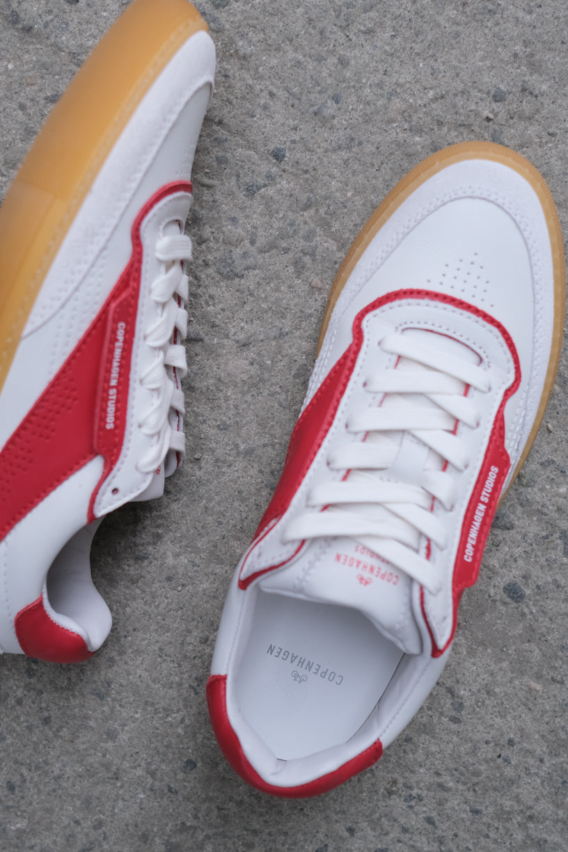 CPH90 Leather Mix White/Red
