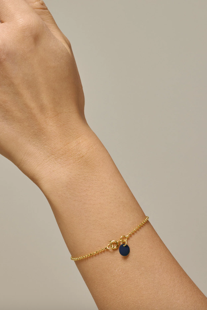 Bracelet Ball Chain Midnight Gold