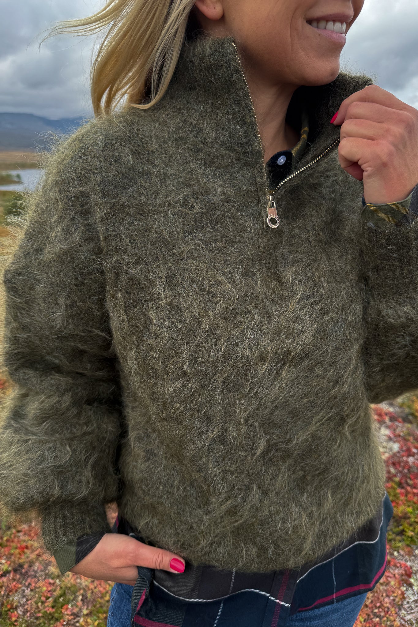 Li Chunky Sweater Moss Green