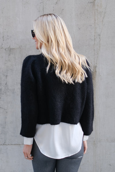 Ivy Chunky Cardigan Black