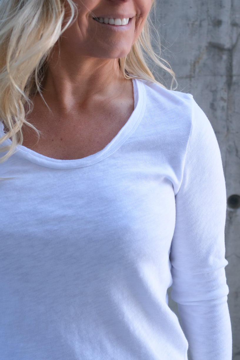Sonoma Longsleeve Boatneck Blanc