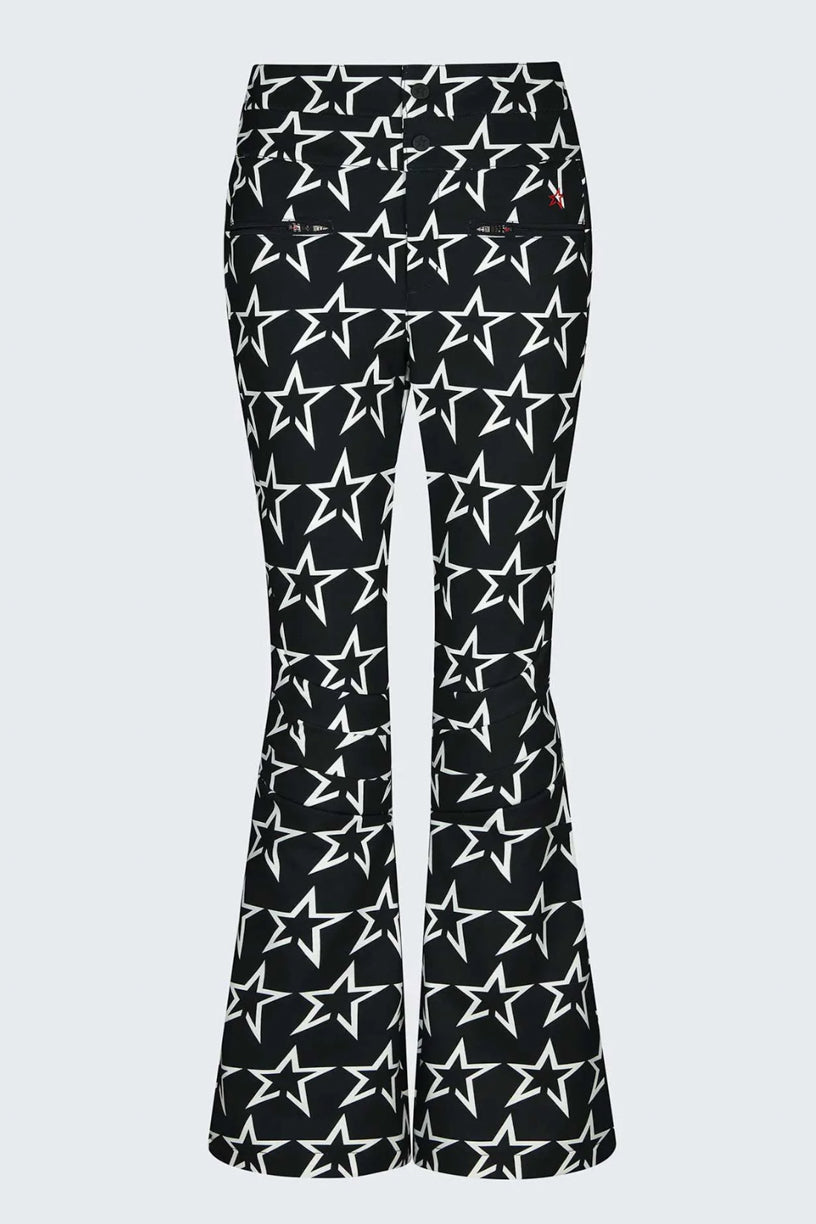 Aurora High Waist Flare Pants Logo Star Print