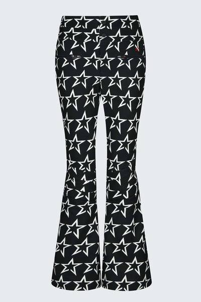 Aurora High Waist Flare Pants Logo Star Print