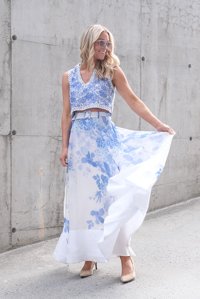 Organza Maxi Skirt Skylight