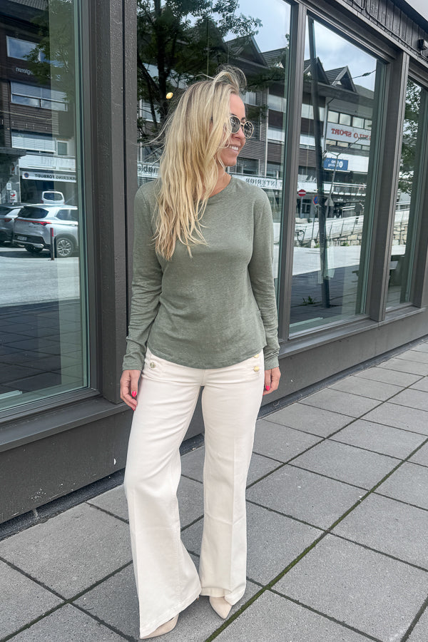 Jacqueline Linen Longsleeve Green