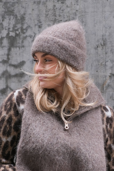 Silje Chunky Hat Brown