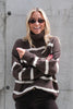 Cece Stripe Sweater Dk Brown Melange/Off-White