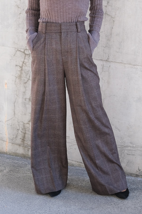 Maelle Trousers Brown Check