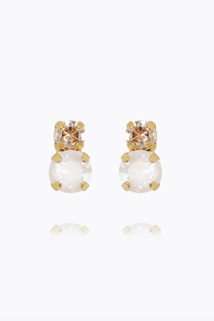 Leah Earrings Gold Electric White Combo