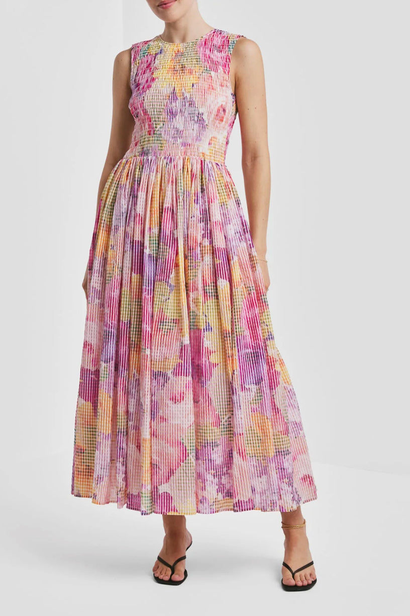 Checks Maxi Dress Confetti