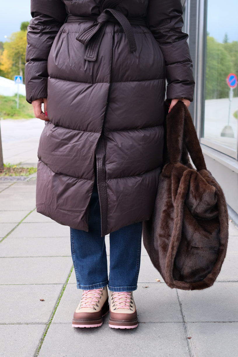 Weekend Bag Fuskepels Brun