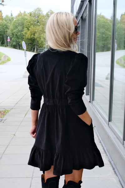 Corduroy Mini Dress Black