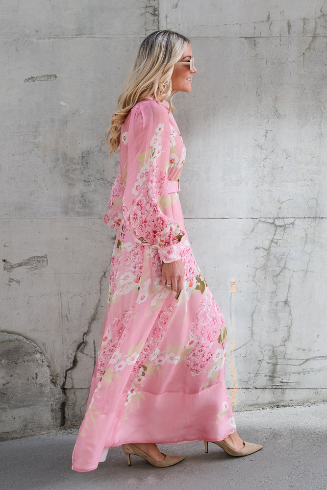 Organza Belt Dress Cherry Blossom