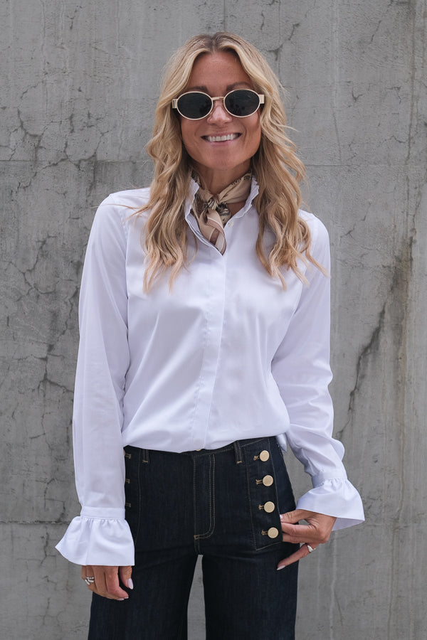 Daryla Frill Collar Blouse White