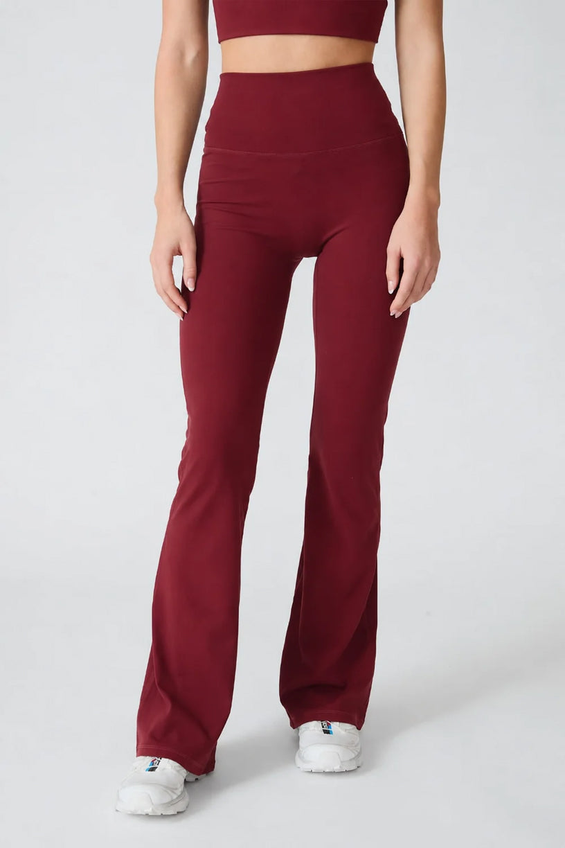 Flare Tights Burgundy