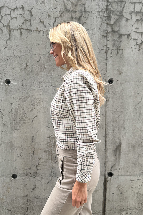 Woodside Check Shirt Birch Tattersall