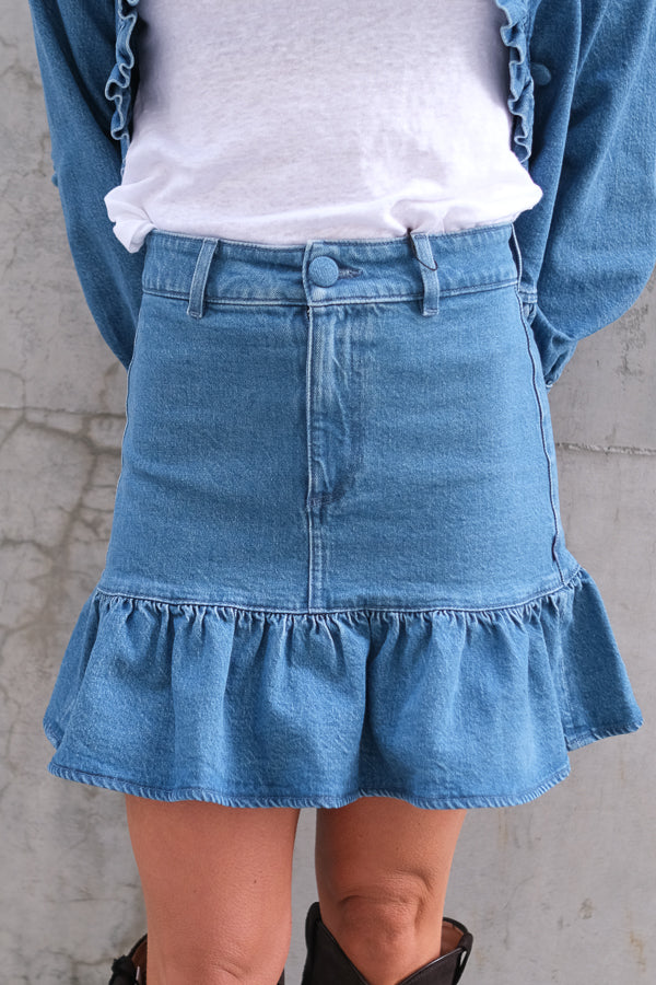 Kajsa Denim Skirt Medium Wash