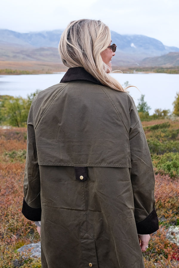 Checked Kirklees Wax Jacket Beech