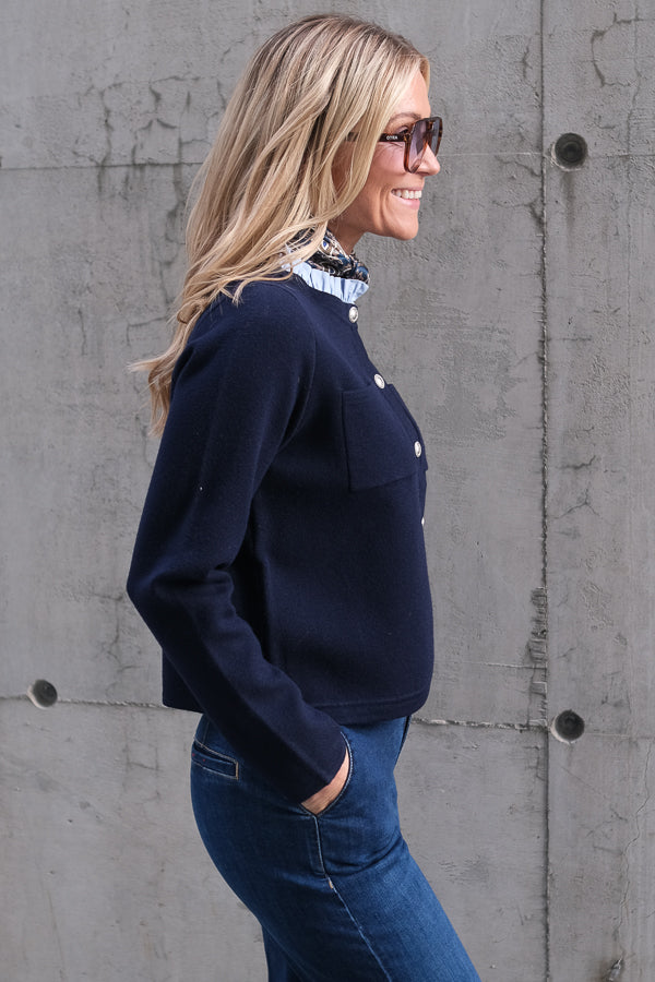 Geola Cardigan Bleu Nuit