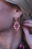 Mini Delia Earrings Gold Light Coral Combo