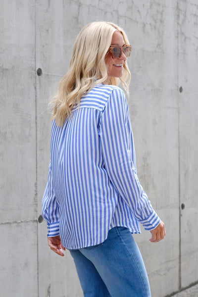 Wren Shirt Blue White