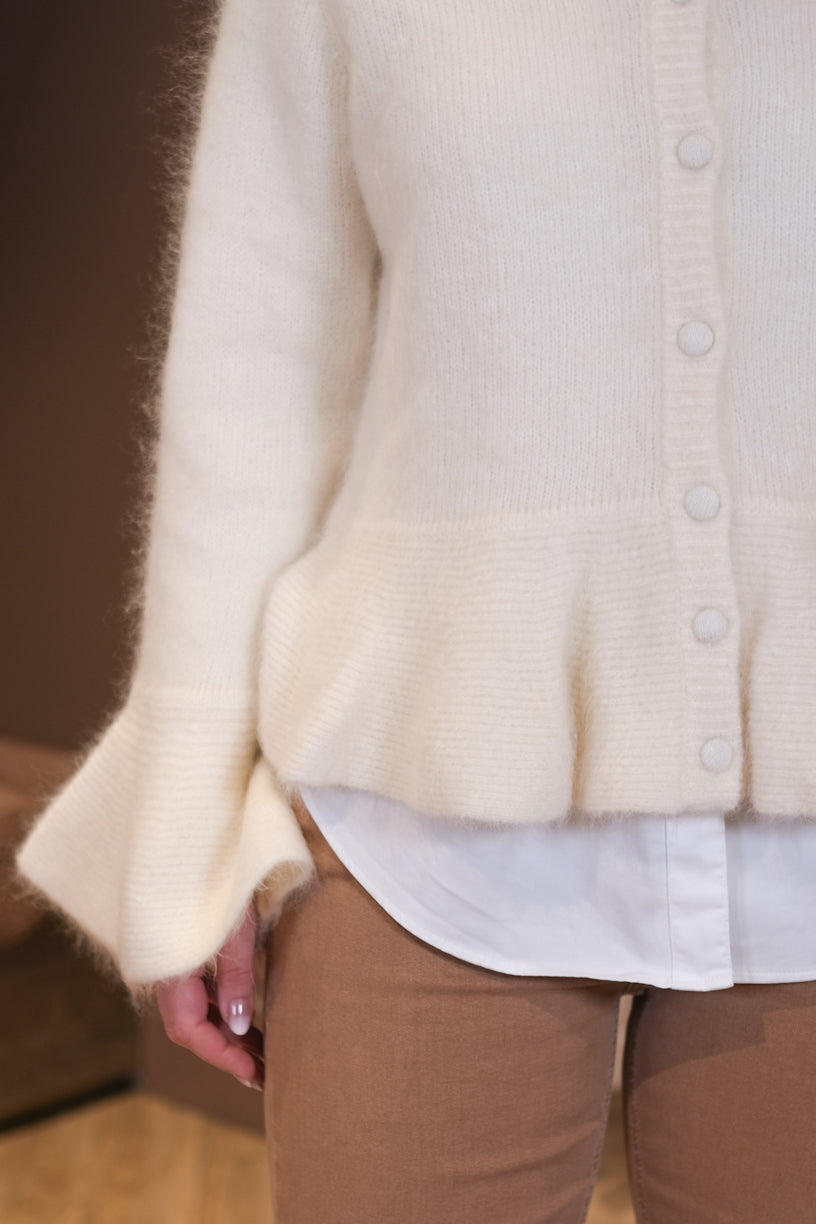 Maren Chunky Cardigan Bright White