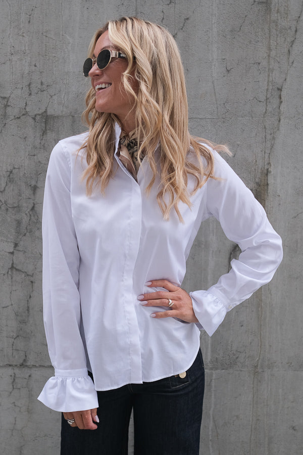 Daryla Frill Collar Blouse White