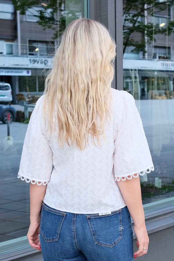 Leyla Blouse Blanc Casse