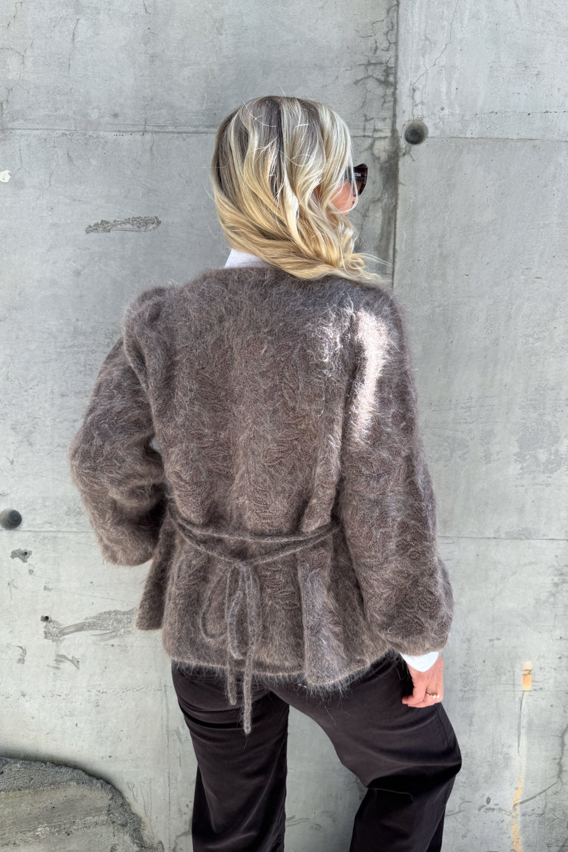 Fiola Chunky Cardigan Brown