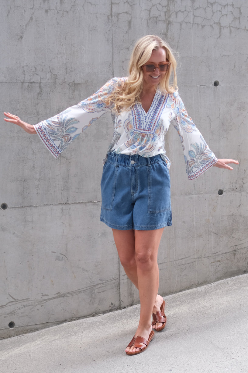 Kimber Beaded Blouse Ivory