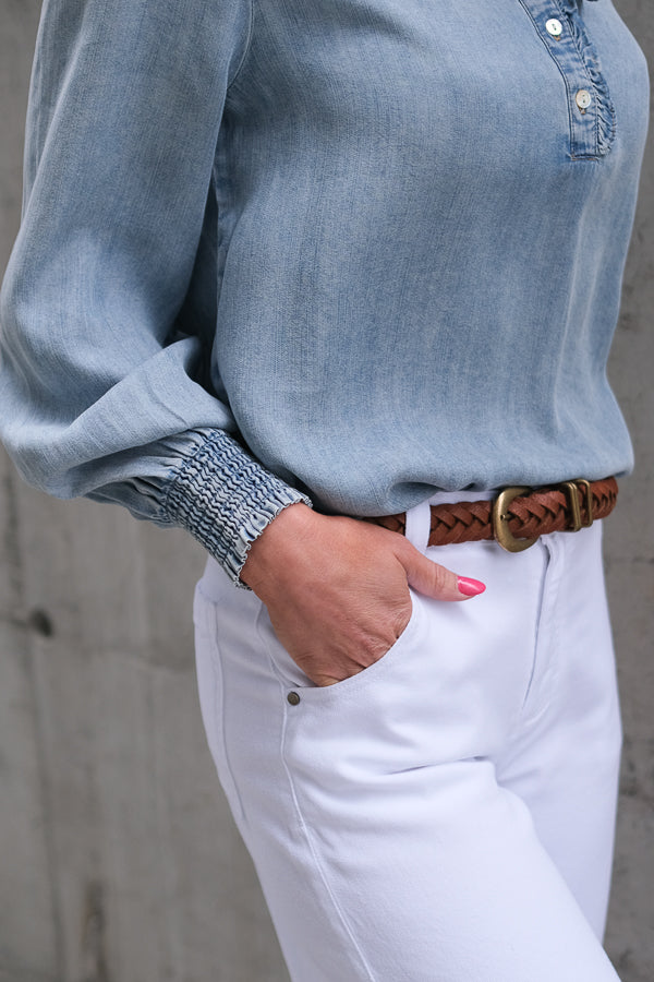 Kimmy Blouse Washed Blue