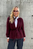 Fredrikke Chunky Cardigan Oxblood