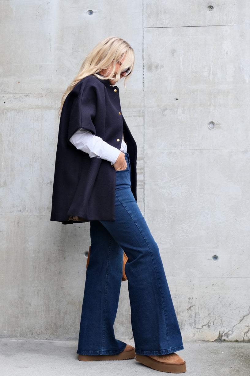 Short Mok Coat Navy