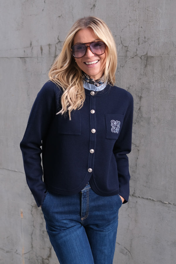 Geola Cardigan Bleu Nuit