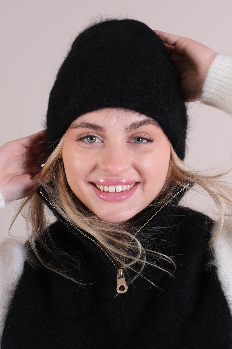 Silje Chunky Hat Black