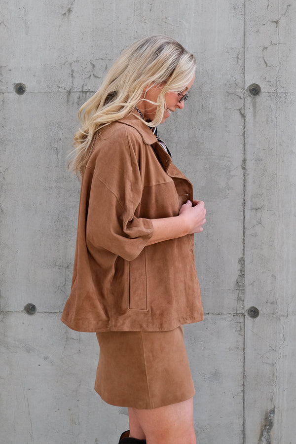 Clara Jacket Goat Suede Mousse