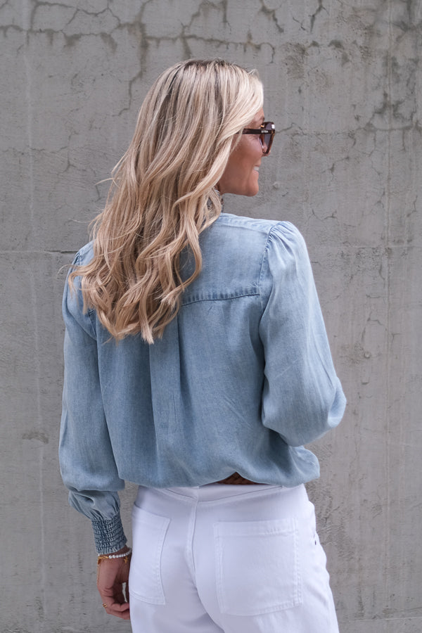 Kimmy Blouse Washed Blue