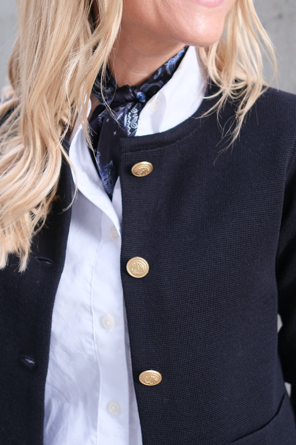 Stina Knitted Cardigan Navy