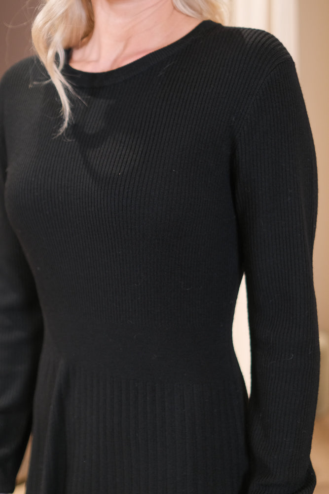 Oline Merino Dress Black