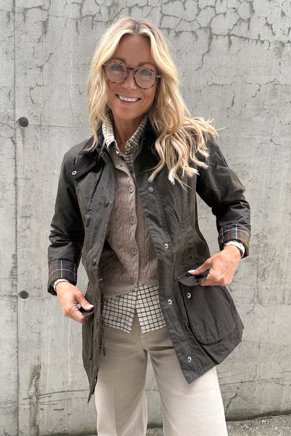 Classic Beadnell Wax Jacket Olive