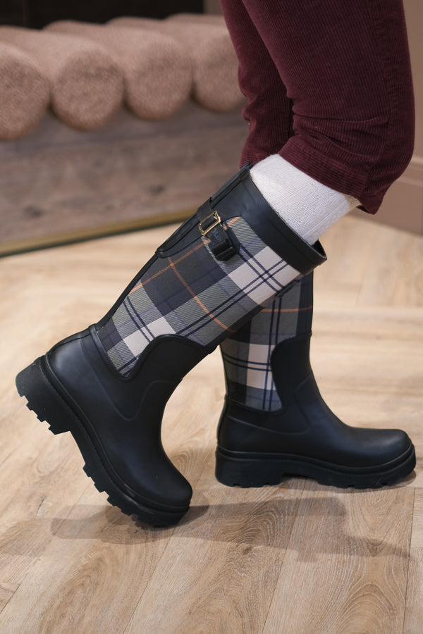Dena Tall Welly Boots Black