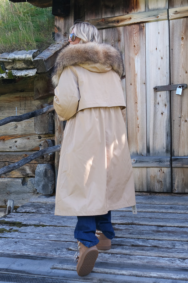 Padded Maxi Parkas Camel