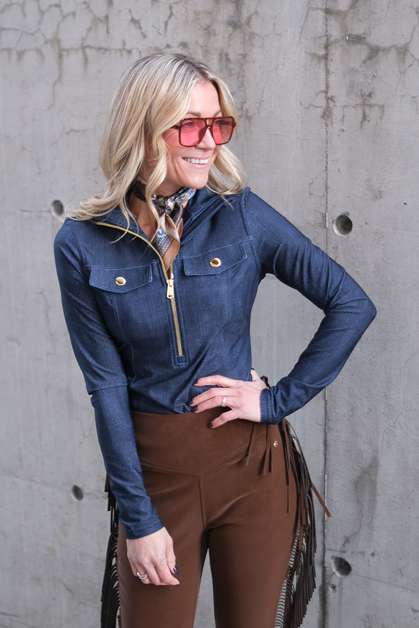 Yunnai Ski Pully Raw Denim