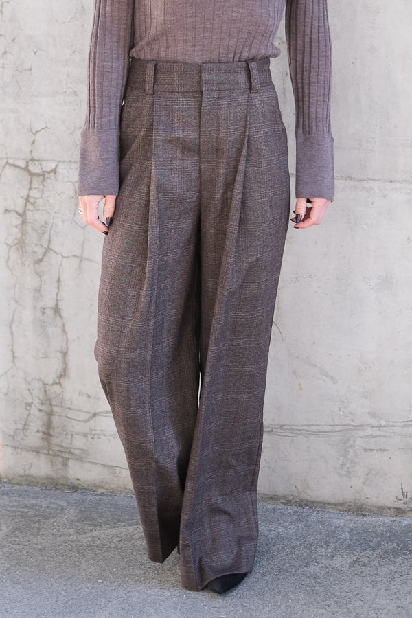 Maelle Trousers Brown Check