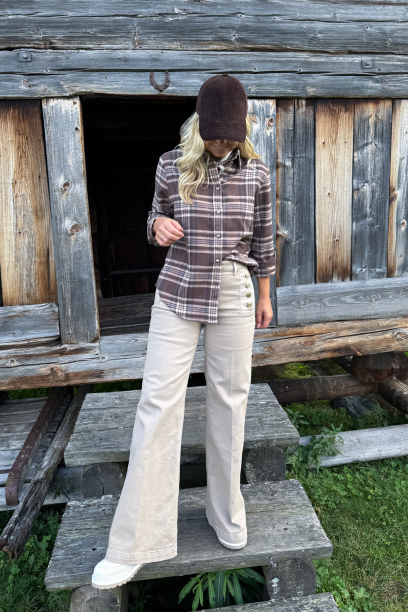 Arc Shirt Muted Tartan Dark Brown