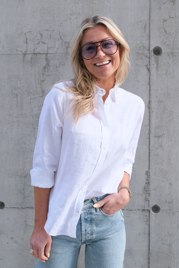 ARC Linen Classic Shirt White