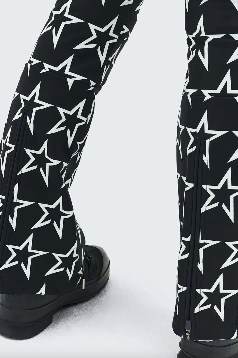 Aurora High Waist Flare Pants Logo Star Print